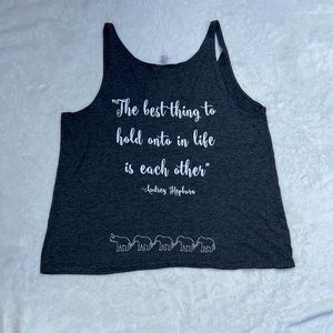 4 for $20. The best thing to hold onto in life is each other" Graphic Top L